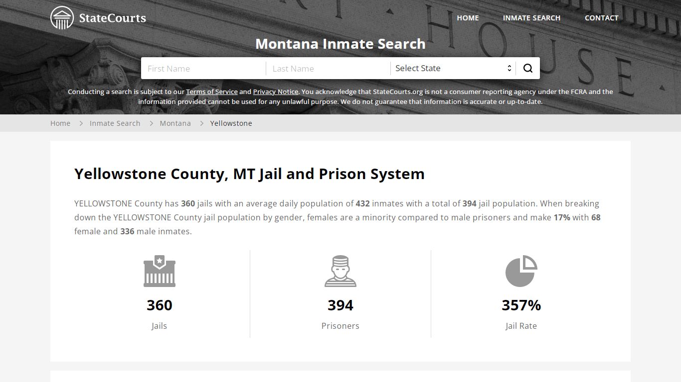 Yellowstone County, MT Inmate Search - StateCourts